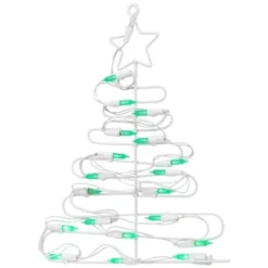 Northlight LED Lighted Christmas Tree Window Silhouette Decoration - 12.5" - Green Lights -Northlight GUEST cf55b816 3ab1 4a24 b86a 516c7292b57a