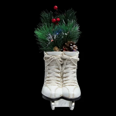 Northlight LED Lighted Ice Skates With Floral Arrangement Christmas Decoration - 12" 7 Northlight LED Lighted Ice Skates With Floral Arrangement Christmas Decoration - 12" - Image 5
