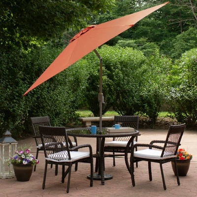 Northlight 9ft Outdoor Orange Patio Umbrella With Hand Crank And Tilt 4 Northlight 9ft Outdoor Orange Patio Umbrella With Hand Crank And Tilt - Image 2