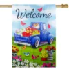 Northlight Welcome Blue Pickup Truck With Flowers Outdoor House Flag 28" X 40" 2 Northlight Welcome Blue Pickup Truck With Flowers Outdoor House Flag 28" X 40" -Northlight GUEST d0c9ebb0 c4b7 4fce a637 b4136669111e
