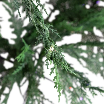 Northlight Pre-Lit Medium Weeping Cedar IPT Artificial Christmas Tree - 6.5' - Dual Color LED Lights 6 Northlight Pre-Lit Medium Weeping Cedar IPT Artificial Christmas Tree - 6.5' - Dual Color LED Lights - Image 4