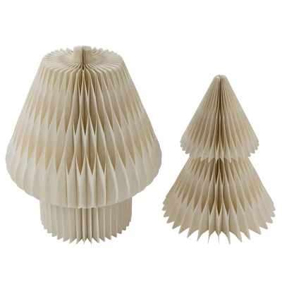 Northlight Tall Paper Accordion Honeycomb Foldable Christmas Tree - 4' - Cream 6 Northlight Tall Paper Accordion Honeycomb Foldable Christmas Tree - 4' - Cream - Image 4