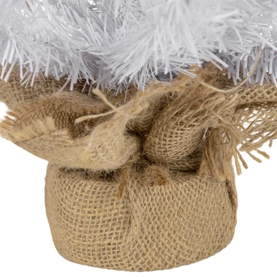 Northlight Medium Mini White Balsam Pine Artificial Christmas Tree With Burlap Base - 24" - Unlit 7 Northlight Medium Mini White Balsam Pine Artificial Christmas Tree With Burlap Base - 24" - Unlit - Image 5