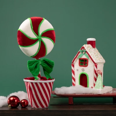 Northlight Peppermint Candy House Christmas Decoration - 11" 4 Northlight Peppermint Candy House Christmas Decoration - 11" - Image 2