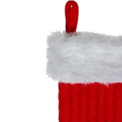 Northlight 19" Red And White Cable Knit Christmas Stocking With Fur Cuff 10 Northlight 19" Red And White Cable Knit Christmas Stocking With Fur Cuff -Northlight GUEST d2e51796 8dc2 41ea 83d5 419414fdb02d