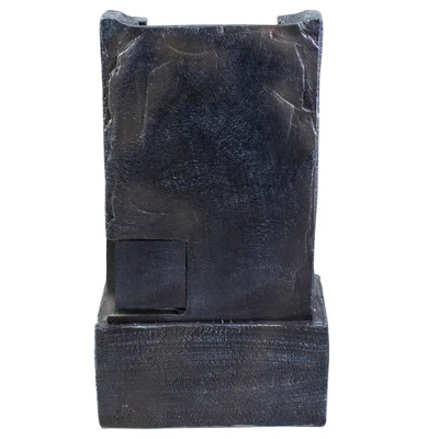 Northlight 23.5" Black And Gray Modern Lighted Three-tier Outdoor Garden Water Fountain 6 Northlight 23.5" Black And Gray Modern Lighted Three-tier Outdoor Garden Water Fountain - Image 4