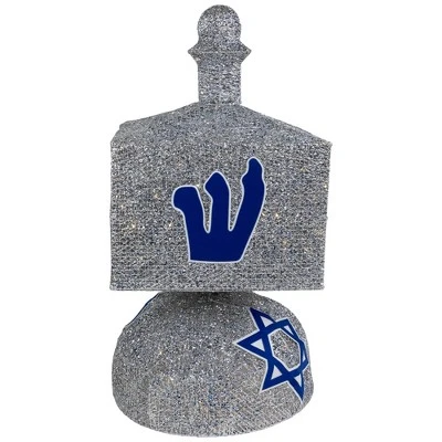 Northlight LED Lighted Dreidel Outdoor Decoration - 37" - Clear Lights - Silver 6 Northlight LED Lighted Dreidel Outdoor Decoration - 37" - Clear Lights - Silver - Image 4