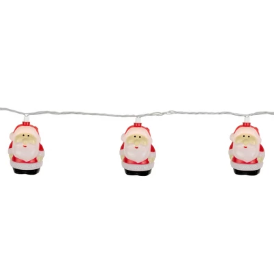 Northlight Santa Claus Christmas Light Set - Clear - 6' Green Wire - 10ct 7 Northlight Santa Claus Christmas Light Set - Clear - 6' Green Wire - 10ct - Image 5