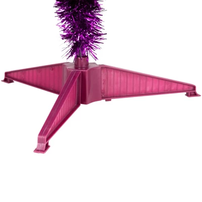 Northlight 4' Purple Artificial Tinsel Christmas Tree, Unlit 7 Northlight 4' Purple Artificial Tinsel Christmas Tree, Unlit - Image 5