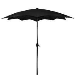Northlight 8.5ft Outdoor Patio Lotus Umbrella With Hand Crank, Black 10 Northlight 8.5ft Outdoor Patio Lotus Umbrella With Hand Crank, Black -Northlight GUEST d81644a8 1700 4ab4 8c35 f1ee5284bd2f