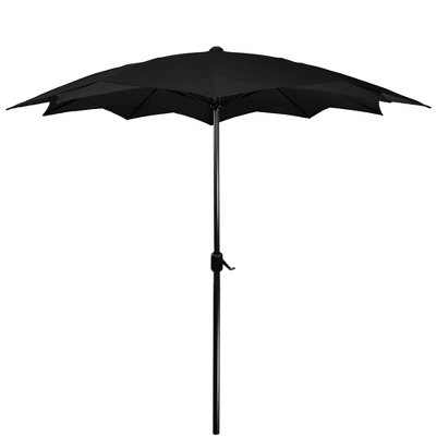 Northlight 8.5ft Outdoor Patio Lotus Umbrella With Hand Crank, Black 5 Northlight 8.5ft Outdoor Patio Lotus Umbrella With Hand Crank, Black - Image 3
