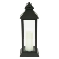 Northlight 15" LED Battery Operated Black Lantern With Flameless Candle 8 Northlight 15" LED Battery Operated Black Lantern With Flameless Candle -Northlight GUEST daca2e51 dbfc 4e92 b59d a26a01394dd3