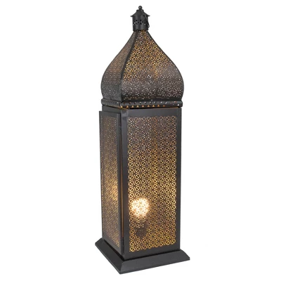 Northlight 30.5" Black And Gold Moroccan Style Lantern Floor Lamp 4 Northlight 30.5" Black And Gold Moroccan Style Lantern Floor Lamp - Image 2