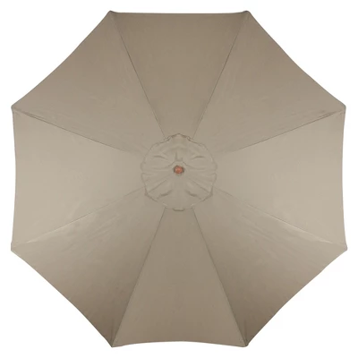 Northlight 9' Outdoor Patio Market Umbrella - Beige/Cherry Wood 4 Northlight 9' Outdoor Patio Market Umbrella - Beige/Cherry Wood - Image 2
