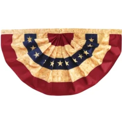 Northlight Patriotic Americana Tea-Stained Pleated Bunting Flag 48" X 24" 7 Northlight Patriotic Americana Tea-Stained Pleated Bunting Flag 48" X 24" -Northlight GUEST dd576daa f044 48f9 9d57 bcad7eb6f7bb