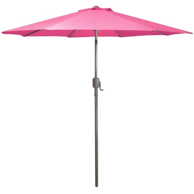 Northlight 9ft Outdoor Patio Market Umbrella With Hand Crank And Tilt, Pink 10 Northlight 9ft Outdoor Patio Market Umbrella With Hand Crank And Tilt, Pink - Image 8