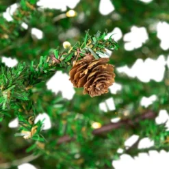 Northlight Pre-lit Christmas Tree With Pinecones And Burlap Base - 4' - Clear Lights -Northlight GUEST dfb17d3e a3dd 453b b1c3 52cace1b3868