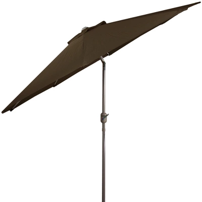 Northlight 9' Octagon Outdoor Patio Market Umbrella With Hand Crank And Tilt - Brown/Black 6 Northlight 9' Octagon Outdoor Patio Market Umbrella With Hand Crank And Tilt - Brown/Black - Image 4