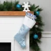 Northlight 20.5-Inch Blue And White Sheer Organza Christmas Stocking With Faux Fur Cuff -Northlight GUEST e47b3937 bebe 4542 a50d 7b9790e5bccf