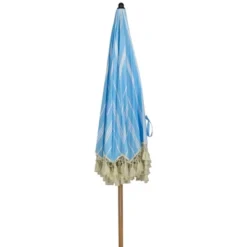 Northlight Striped Outdoor Macrame Boho Beach Market Umbrella With Tilt - 6.5' - Sky Blue And White 15 Northlight Striped Outdoor Macrame Boho Beach Market Umbrella With Tilt - 6.5' - Sky Blue And White -Northlight GUEST e8c6cef1 49d7 4cd7 95fc d48f39a6bed3