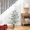 Northlight Frosted Slim Pine Artificial Christmas Tree In Burlap Base - 5' - Unlit -Northlight GUEST e9183639 2ebc 4a0c 858e 8644075c99f5