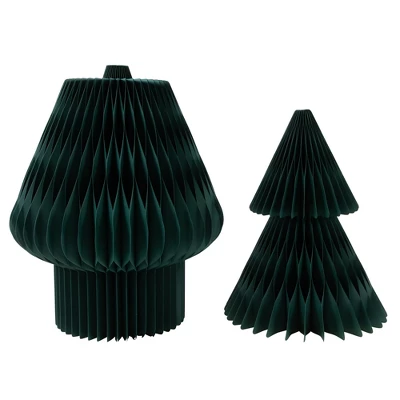 Northlight Tall Accordion Honeycomb Foldable Paper Christmas Tree - 4' - Dark Green 5 Northlight Tall Accordion Honeycomb Foldable Paper Christmas Tree - 4' - Dark Green - Image 3