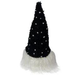 Northlight LED Lighted Polka Dot Knit Hat Gnome Christmas Decoration - 10" - Black And White -Northlight GUEST ea584b06 4ae4 436a 9a23 97708296123b