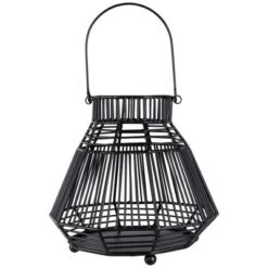 Northlight Medium Iron Geometric Hurricane Candle Lantern - 8.25" - Black 13 Northlight Medium Iron Geometric Hurricane Candle Lantern - 8.25" - Black -Northlight GUEST ead434ba 6cc5 4240 b65c 9b846b406240