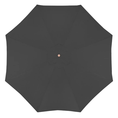 Northlight 8.5ft Outdoor Patio Market Umbrella With Wooden Pole, Gray 3 Northlight 8.5ft Outdoor Patio Market Umbrella With Wooden Pole, Gray