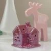 Northlight Ceramic House With Star Cutouts Christmas Decoration - 4" -Northlight GUEST ee918218 8c0b 49b0 9845 29fca24d2f48