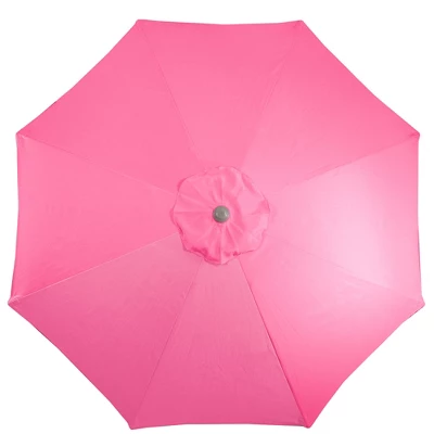 Northlight 9ft Outdoor Patio Market Umbrella With Hand Crank And Tilt, Pink 7 Northlight 9ft Outdoor Patio Market Umbrella With Hand Crank And Tilt, Pink - Image 5