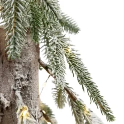 Northlight Pre-Lit Flocked Battery Operated Alpine Artificial Christmas Tree - 3' - Clear LED Lights -Northlight GUEST efbd78be f219 4a10 9d8d 2259c094b0d2