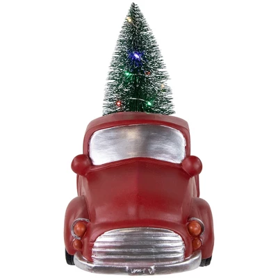 Northlight LED Lighted Pine Tree In Vintage Truck Christmas Decoration - 10" - Red 9 Northlight LED Lighted Pine Tree In Vintage Truck Christmas Decoration - 10" - Red - Image 7
