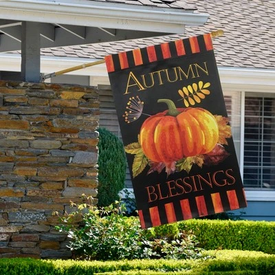 Northlight Autumn Blessings And Pumpkin Outdoor House Flag 40" X 28" 4 Northlight Autumn Blessings And Pumpkin Outdoor House Flag 40" X 28" - Image 2