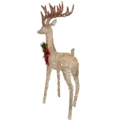 Northlight 48" Pre-Lit LED Champagne Deer Outdoor Christmas Decoration -Northlight GUEST f57255a1 29d1 4656 85c2 11480cdbf441