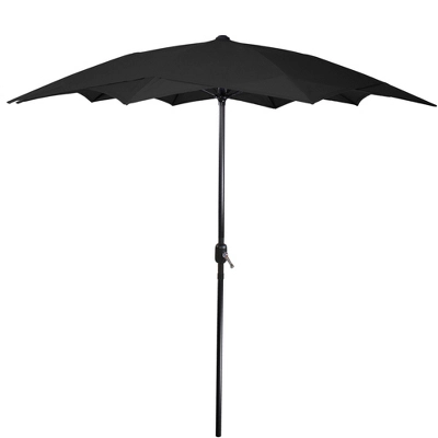 Northlight 8.5ft Outdoor Patio Lotus Umbrella With Hand Crank, Black 8 Northlight 8.5ft Outdoor Patio Lotus Umbrella With Hand Crank, Black - Image 6