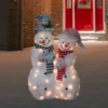 Northlight 39" Lighted Snowy Tinsel Snowman Couple Outdoor Christmas Decoration -Northlight GUEST f98f210a 822b 4eb2 b1d8 ab02c946700c