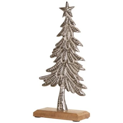 Northlight Embossed Swaying Tree Metal Christmas Decoration - 12" 5 Northlight Embossed Swaying Tree Metal Christmas Decoration - 12" - Image 3