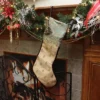 Northlight 27" Tortilla Brown And Sage Green Embroidered Patina Jacquard Christmas Stocking -Northlight GUEST fb774e26 8936 4460 9de3 22257952b13a