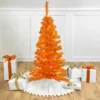 Northlight Pre-Lit Medium Artificial Pine Christmas Tree - 3' - Orange - Clear Lights -Northlight GUEST ffe6515b 9c5e 4c26 95bd 5f5902bfd6cc